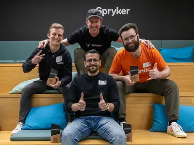 Guido participating in a hackathon event