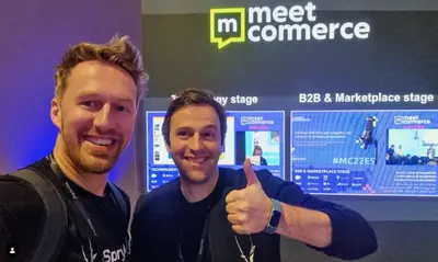 Guido presenting at Meet Commerce event