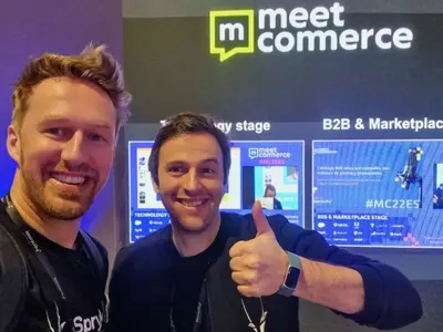 Guido presenting at Meet Commerce event